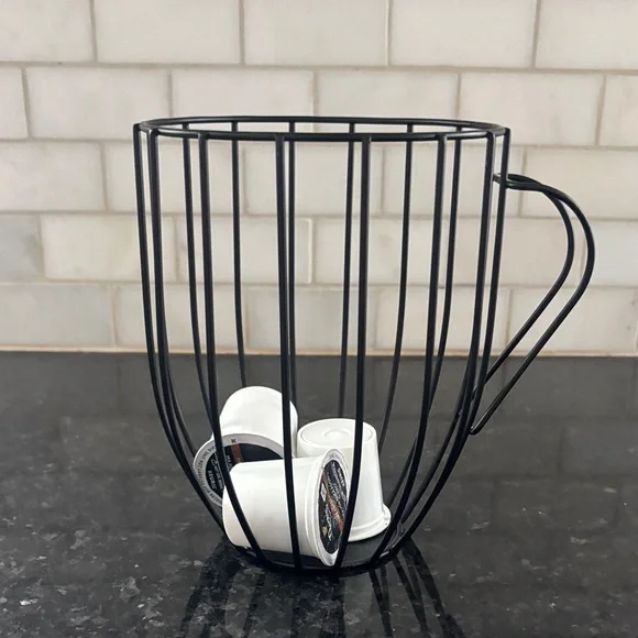 Black Wire Mug-Shaped Holder - Picture 2 of 2